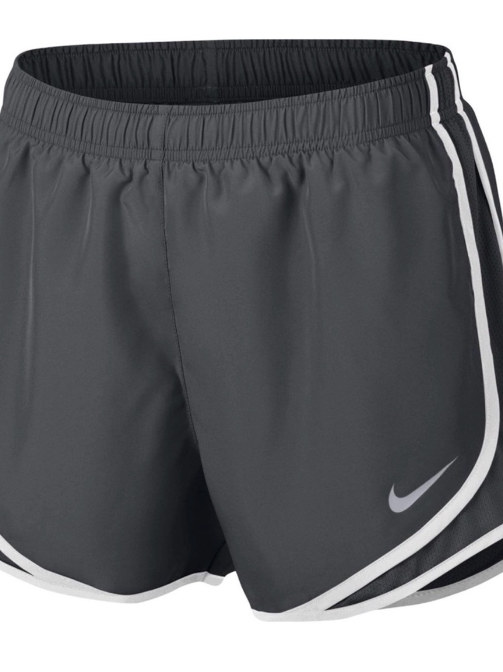 Nike Women’s Dark Gray Athletic Running Shorts with White Trim